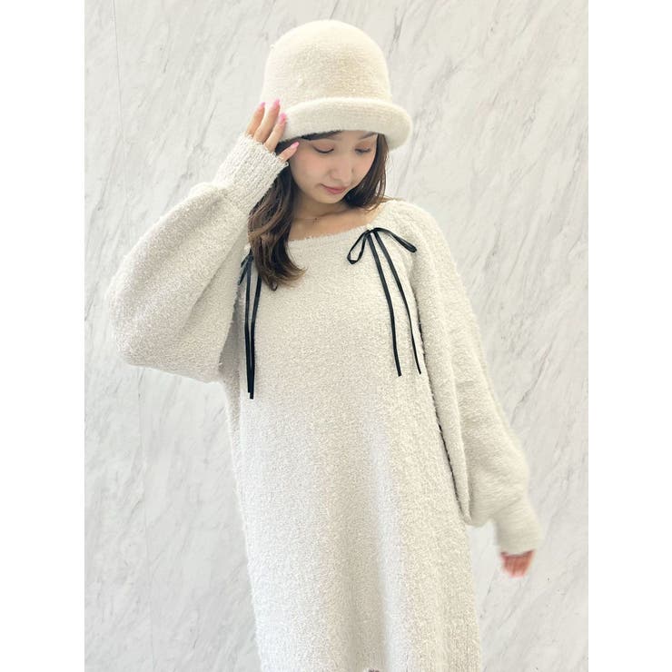 CURLY YARN MINI OP/カーリーヤーンミニワンピース | CALNAMUR | 詳細画像21 