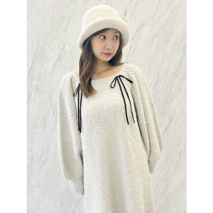 CURLY YARN MINI OP/カーリーヤーンミニワンピース | CALNAMUR | 詳細画像22 