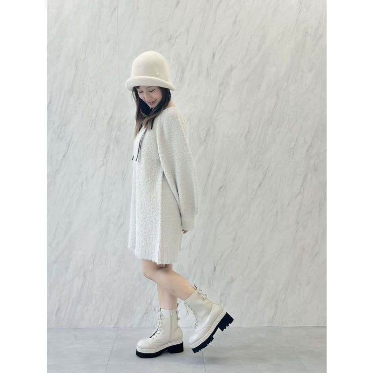 CURLY YARN MINI OP/カーリーヤーンミニワンピース | CALNAMUR | 詳細画像27 