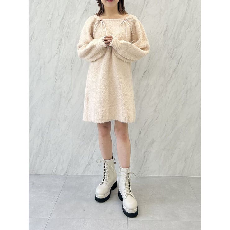 CURLY YARN MINI OP/カーリーヤーンミニワンピース | CALNAMUR | 詳細画像31 