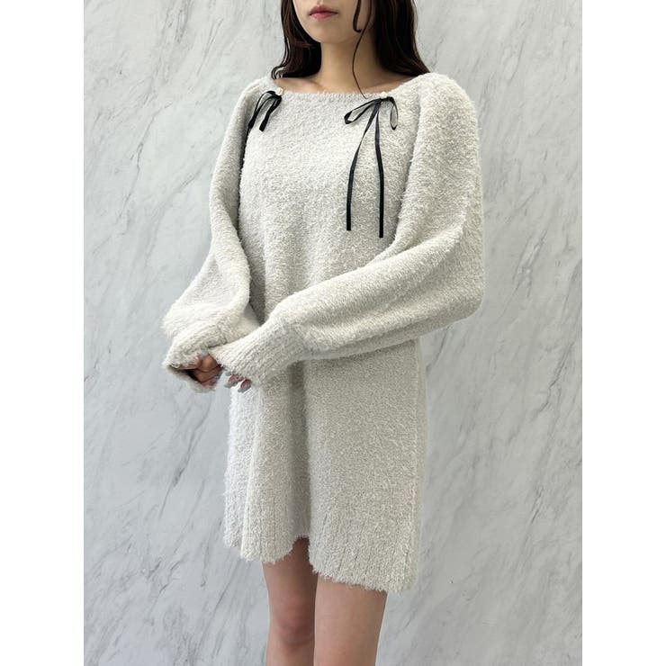 CURLY YARN MINI OP/カーリーヤーンミニワンピース | CALNAMUR | 詳細画像34 