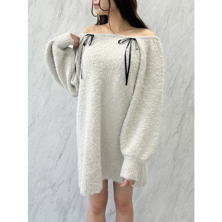 CURLY YARN MINI OP/カーリーヤーンミニワンピース | CALNAMUR | 詳細画像36 