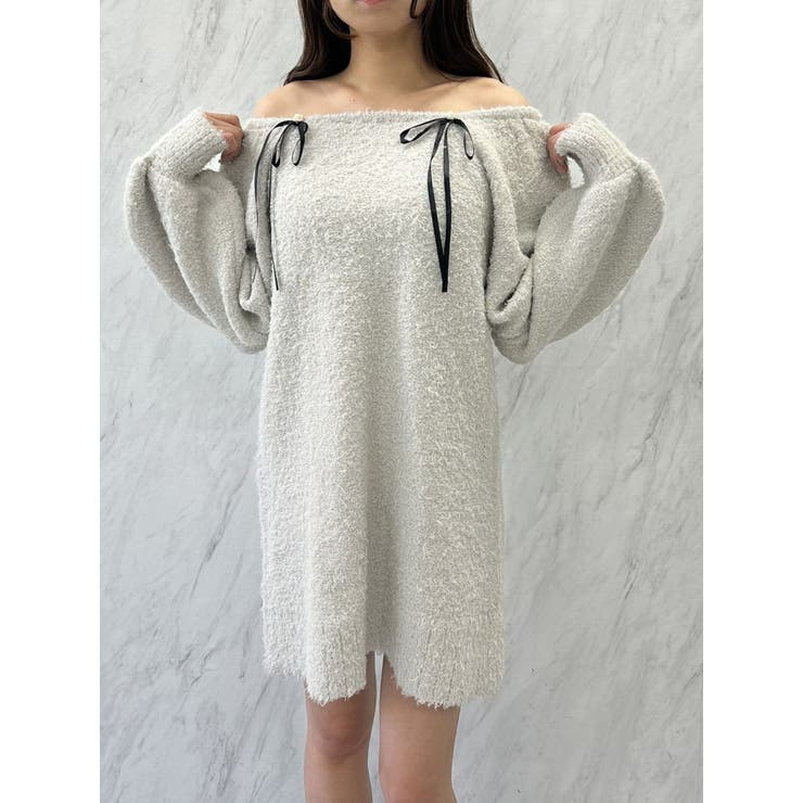 CURLY YARN MINI OP/カーリーヤーンミニワンピース | CALNAMUR | 詳細画像37 