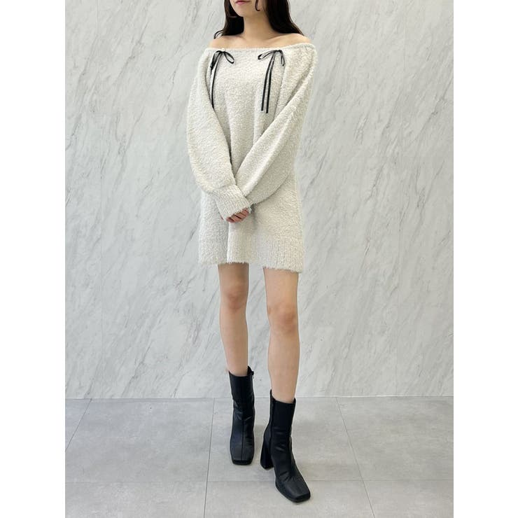 CURLY YARN MINI OP/カーリーヤーンミニワンピース | CALNAMUR | 詳細画像39 