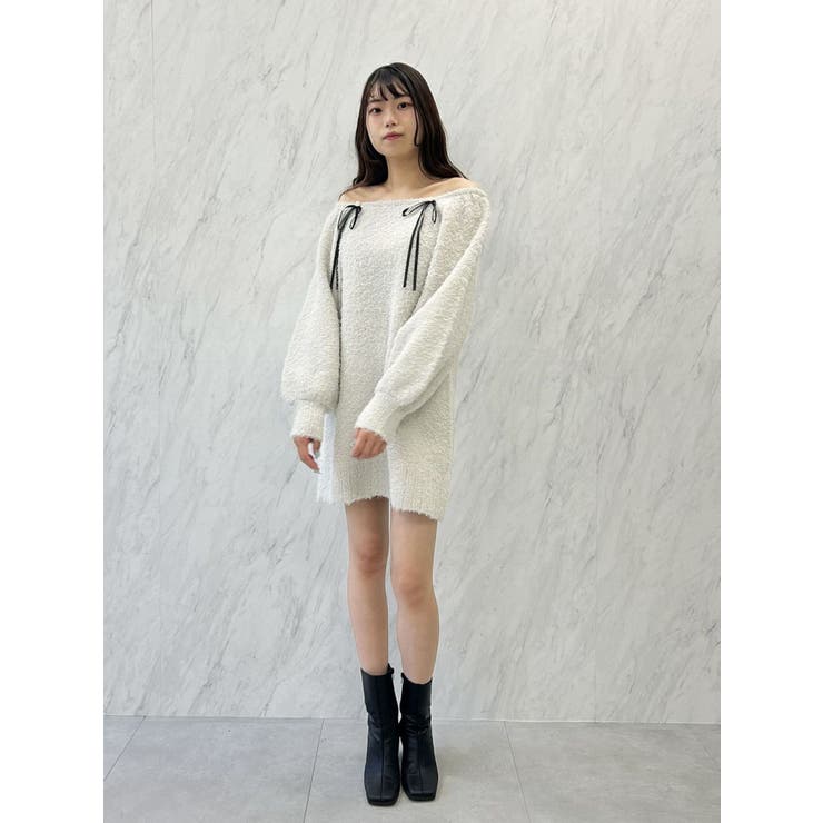 CURLY YARN MINI OP/カーリーヤーンミニワンピース | CALNAMUR | 詳細画像40 