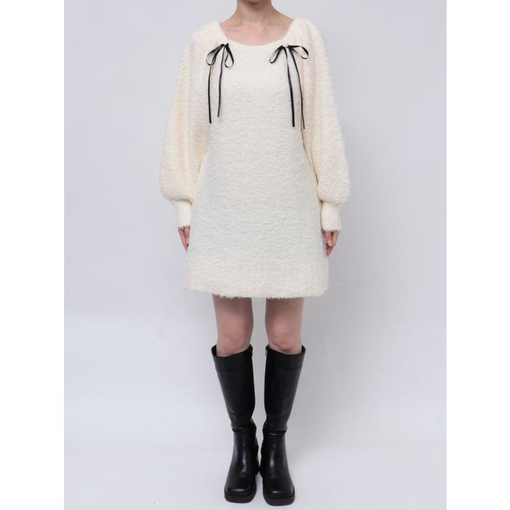 CURLY YARN MINI OP/カーリーヤーンミニワンピース | CALNAMUR | 詳細画像49 