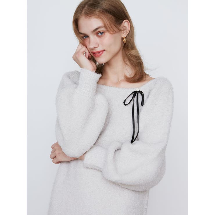 CURLY YARN MINI OP/カーリーヤーンミニワンピース | CALNAMUR | 詳細画像8 