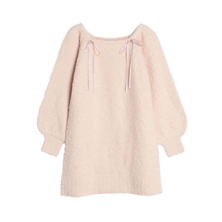 ピンク | CURLY YARN MINI OP/カーリーヤーンミニワンピース | CALNAMUR