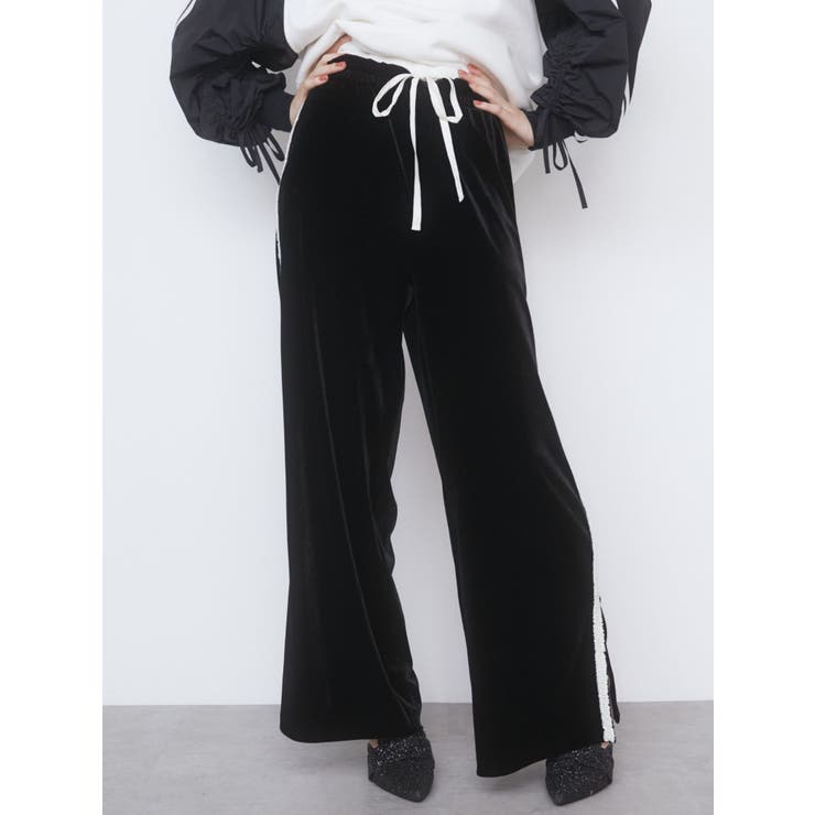 VELOUR PARL TRACK PANTS/ベロアパールトラックパンツ[品番