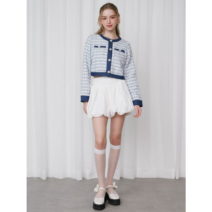 TWEED×DENIM BLOCKING JACKET[品番：MKSW0061763]｜CALNAMUR