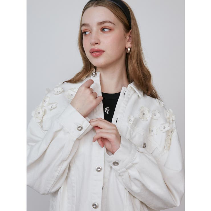 3D FLOWER DENIM BLOUSON/3Dフラワーデニムブルゾン[品番
