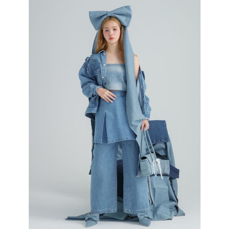 3D FLOWER DENIM BLOUSON/3Dフラワーデニムブルゾン[品番