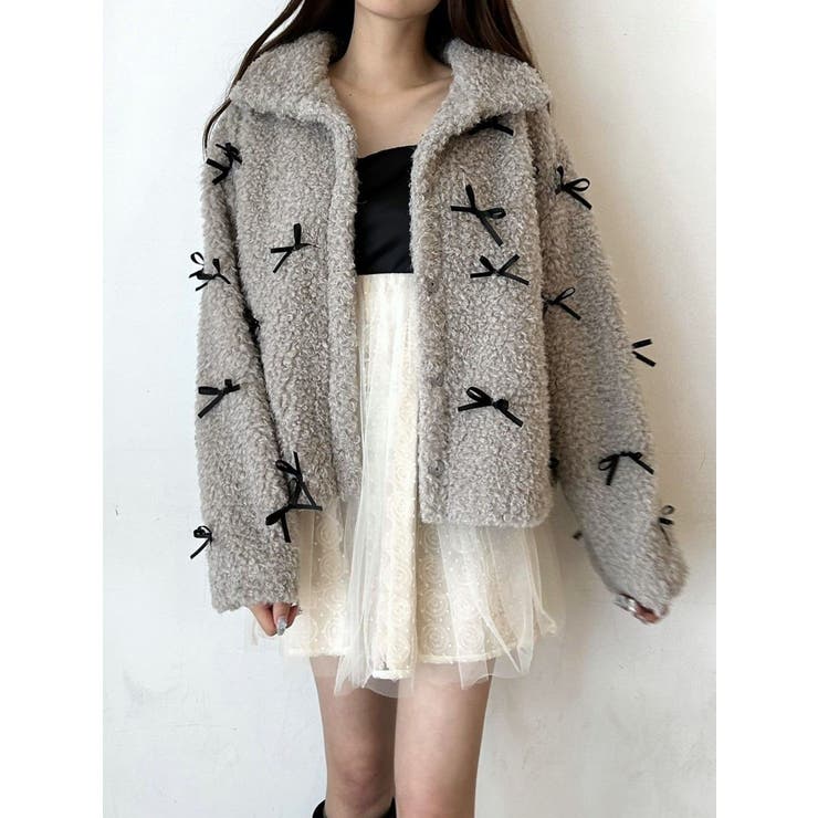 ジャケット・アウター CALNAMUR MANY RIBBON LOOP FUR BLOUSON MANY RIBBON LOOP[品番：MKSW0062210]｜CALNAMUR（カルナムール