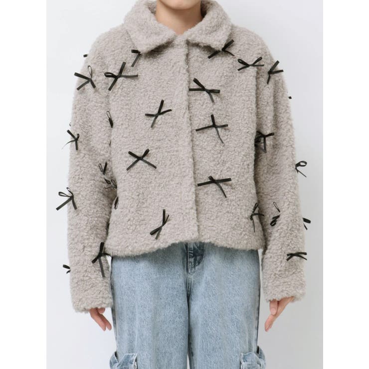 ジャケット・アウター CALNAMUR MANY RIBBON LOOP FUR BLOUSON MANY RIBBON LOOP[品番：MKSW0062210]｜CALNAMUR（カルナムール