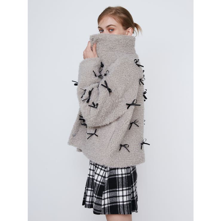 ジャケット・アウター CALNAMUR MANY RIBBON LOOP FUR BLOUSON MANY RIBBON LOOP[品番：MKSW0062210]｜CALNAMUR（カルナムール