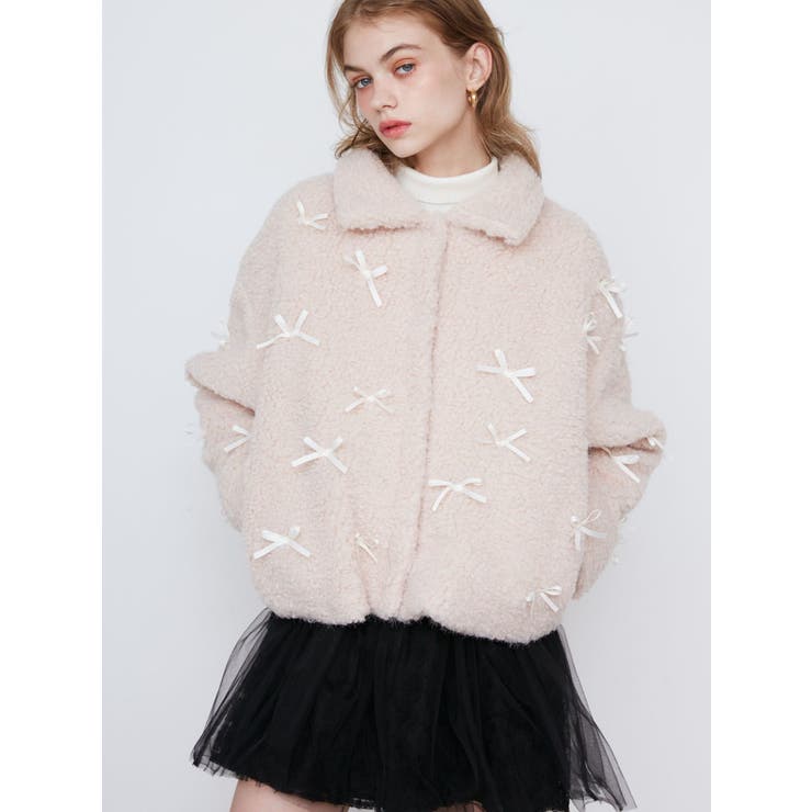 ジャケット・アウター CALNAMUR MANY RIBBON LOOP FUR BLOUSON MANY RIBBON LOOP[品番：MKSW0062210]｜CALNAMUR（カルナムール