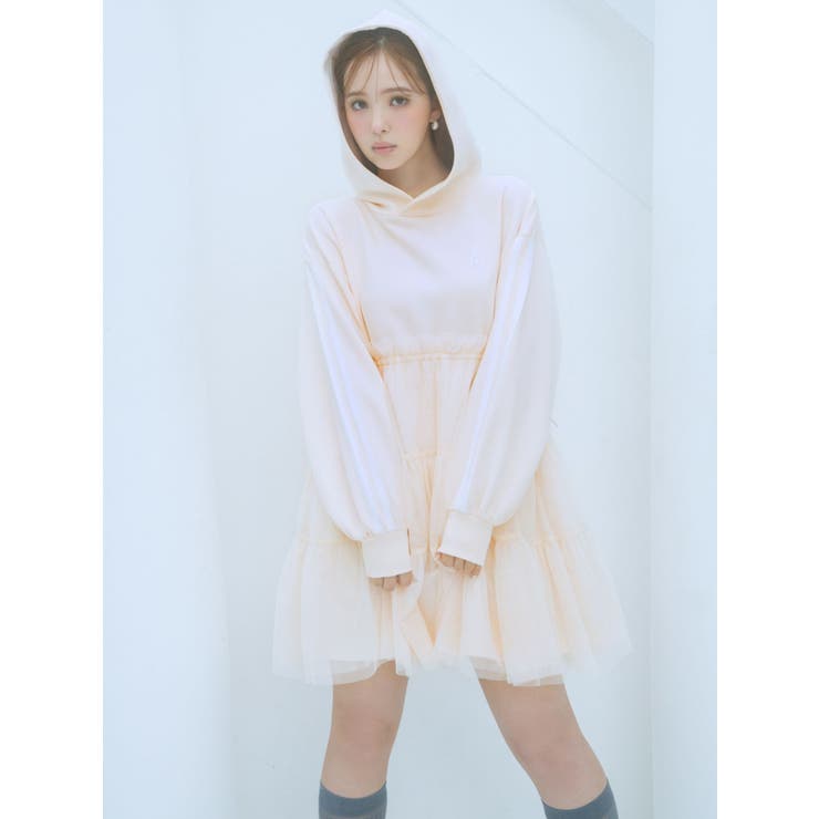 セール】2WAY TULLE OVER SWEAT OP/2WAYチュールオーバー