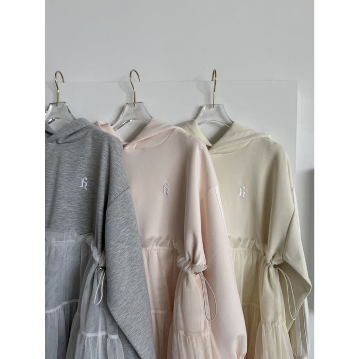 セール】2WAY TULLE OVER SWEAT OP/2WAYチュールオーバー