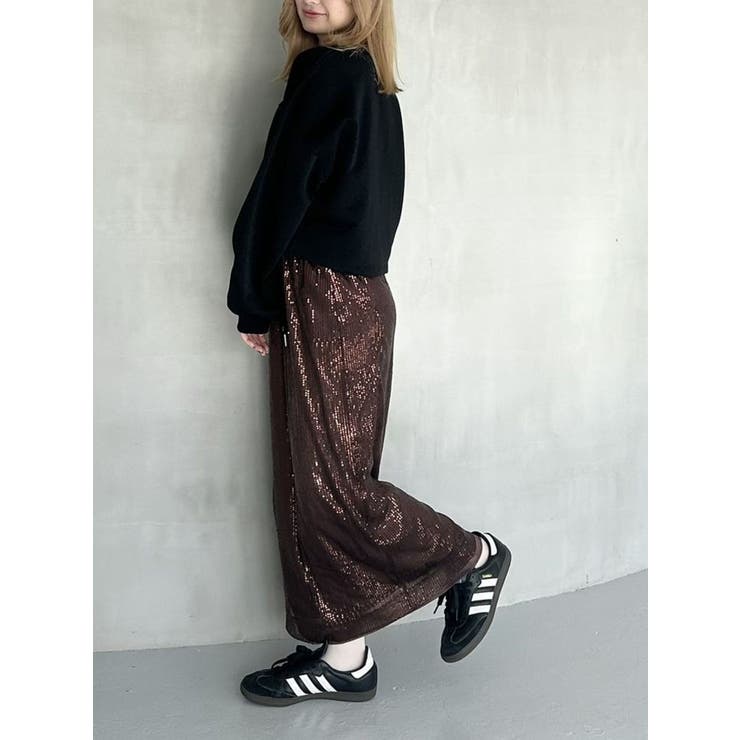 SPANGLE DRAWSTRINGS SK/スパンコールドロストスカート | CALNAMUR | 詳細画像17 