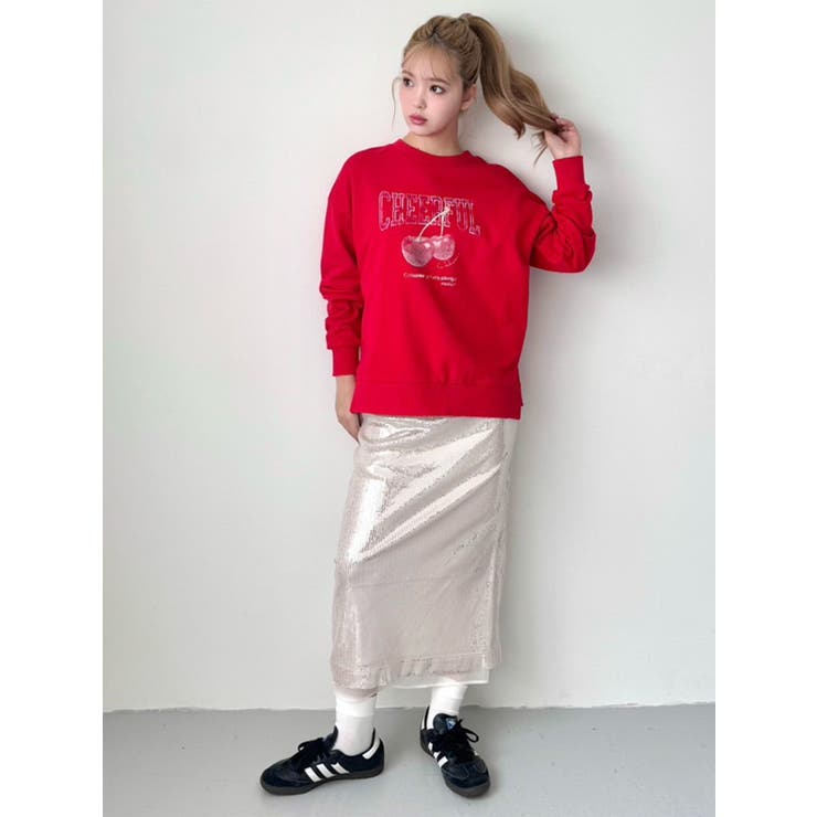 SPANGLE DRAWSTRINGS SK/スパンコールドロストスカート | CALNAMUR | 詳細画像4 