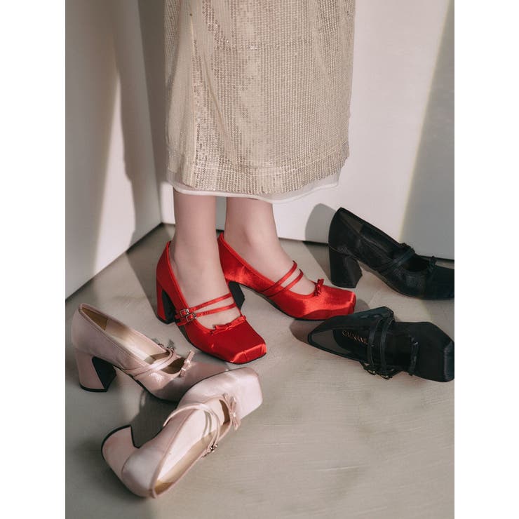 BALLET CHUNKY HEEL[品番：MKSW0061768]｜CALNAMUR（カルナムール