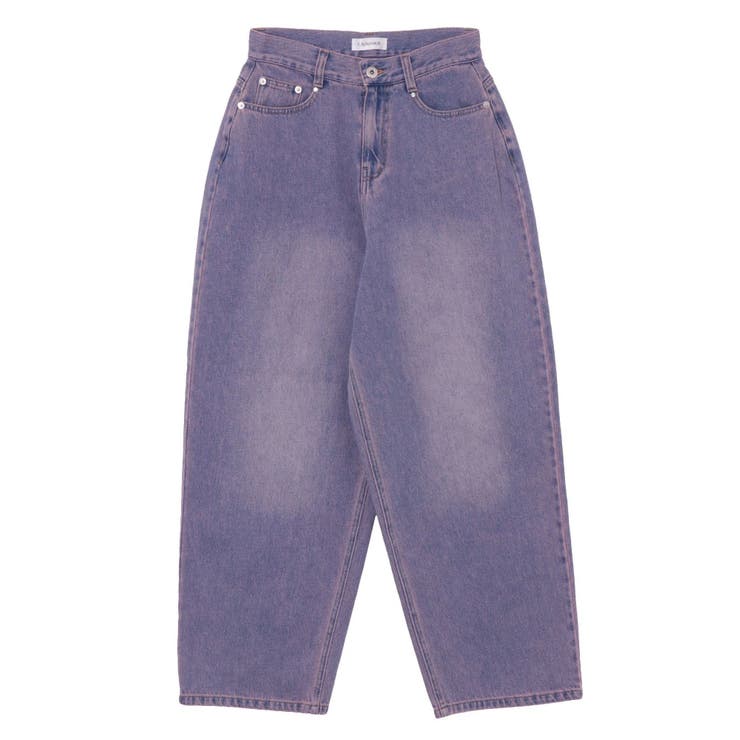 ピンク | OVERDYE DENIM WIDE PT/オーバーダイデニムワイドパンツ | CALNAMUR