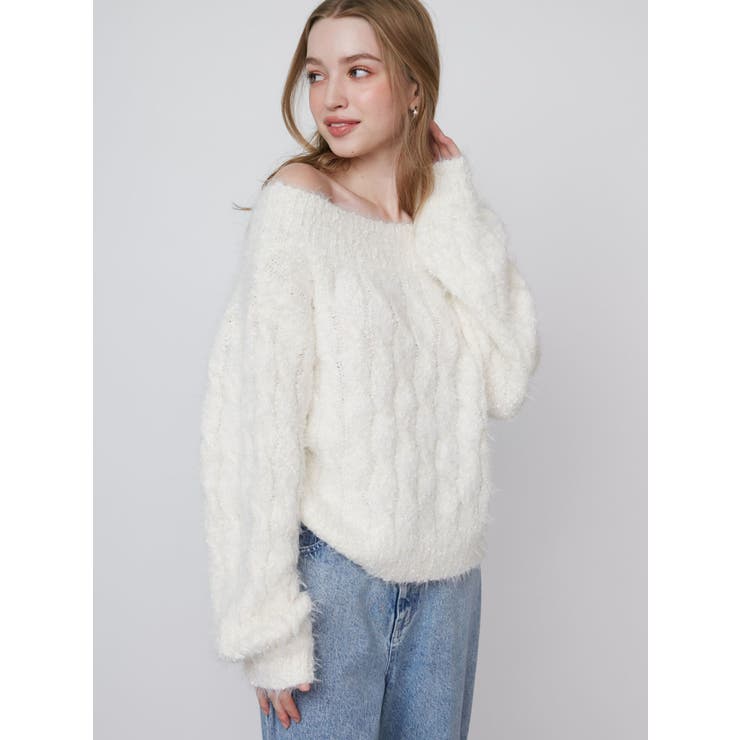 2WAY MIX YARN CABLE KNIT/２WAYヤーンケーブルニット | CALNAMUR | 詳細画像8 