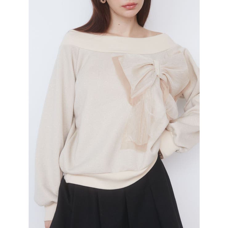 2WAY RIBBON SWEAT/2WAYリボンスウェット[品番：MKSW0062742