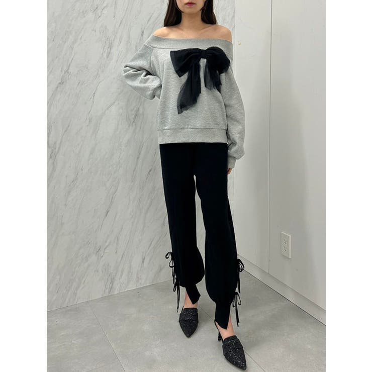 2WAY RIBBON SWEAT/2WAYリボンスウェット[品番：MKSW0062742