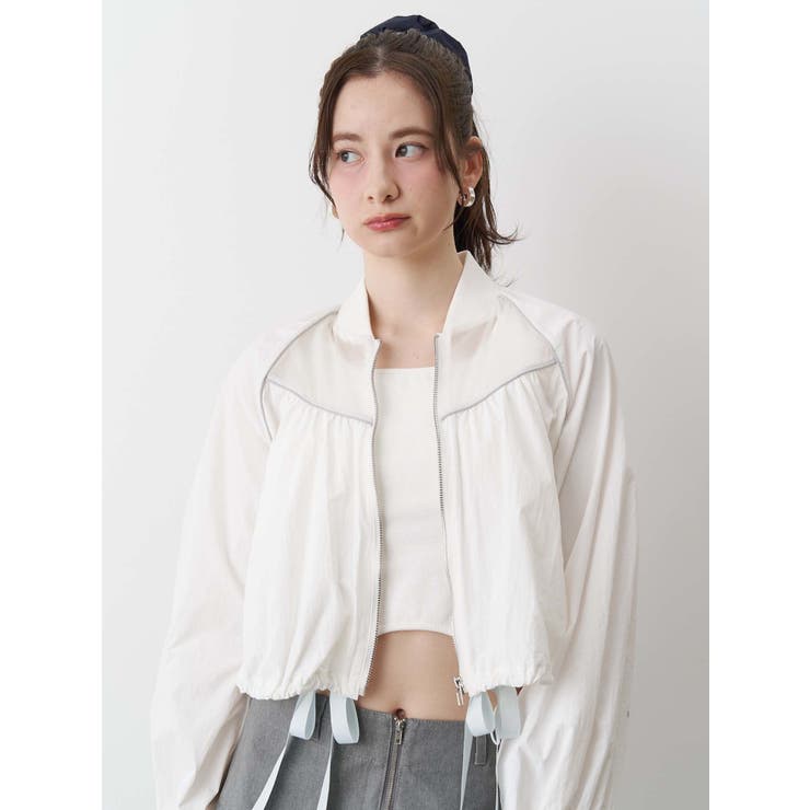 SHEER SHORT BLOUSON/シアーショートブルゾン[品番：MKSW0063723