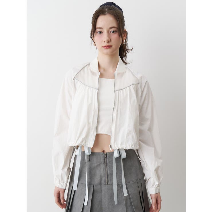 SHEER SHORT BLOUSON/シアーショートブルゾン[品番：MKSW0063723