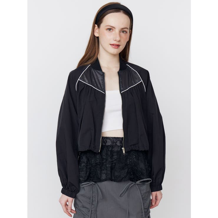 SHEER SHORT BLOUSON/シアーショートブルゾン[品番：MKSW0063723
