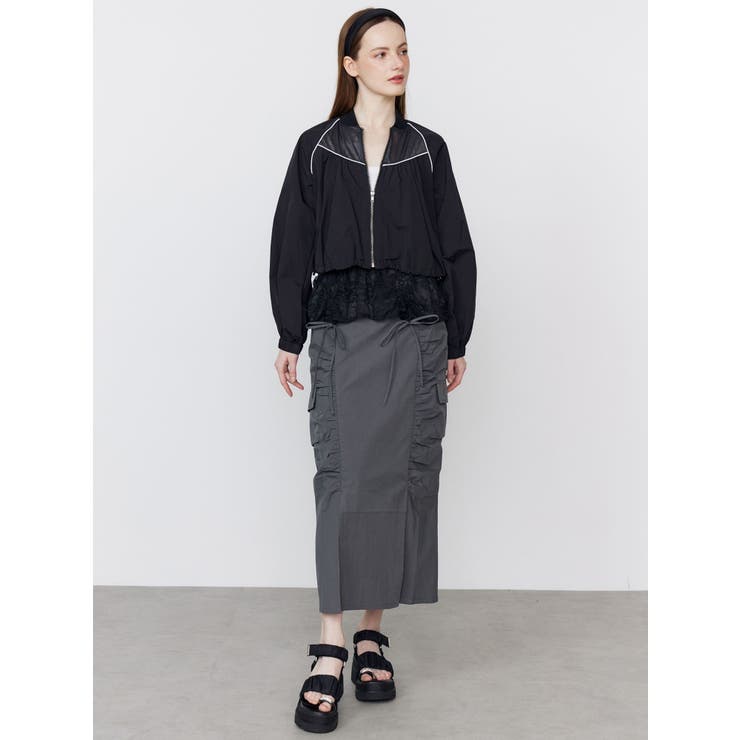SHEER SHORT BLOUSON/シアーショートブルゾン[品番：MKSW0063723