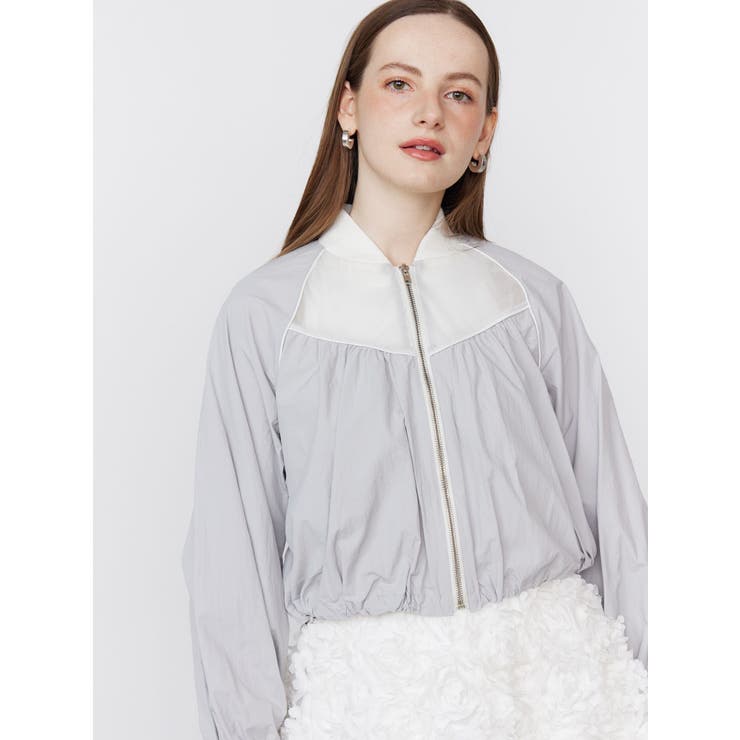 【SALE】 SHEER SHORT BLOUSON/シアーショートブルゾン[品番：MKSW0063723 ジャケット・アウター