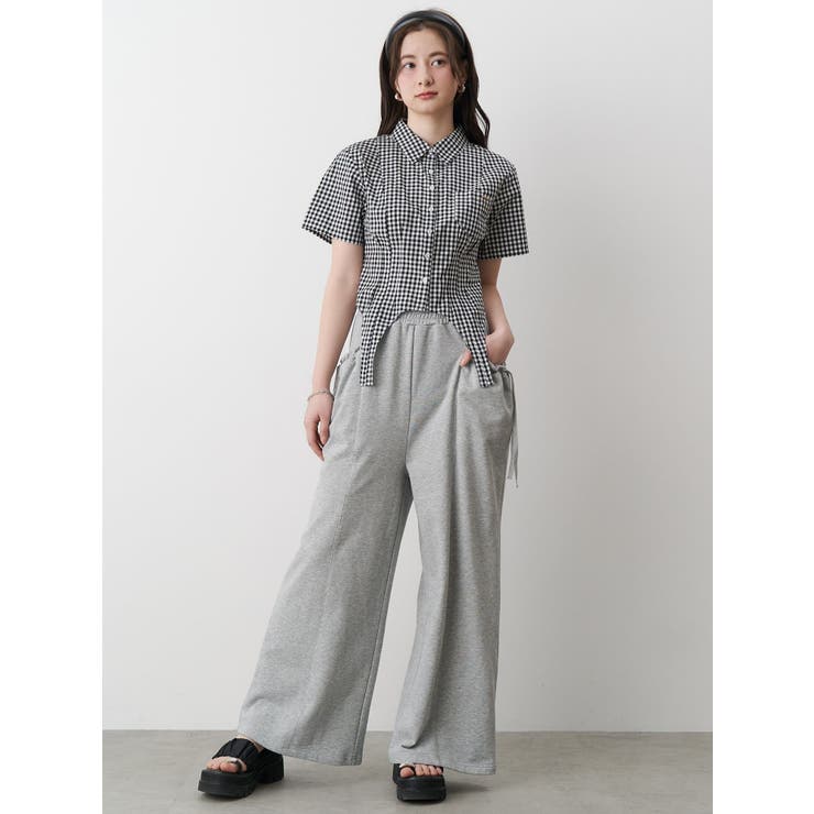 シェリエ sheller gingham check セットアップ