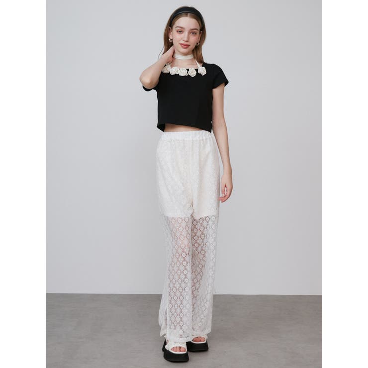 LACE LAYERED SKPT/レースレイヤードスカートパンツ | CALNAMUR | 詳細画像14 