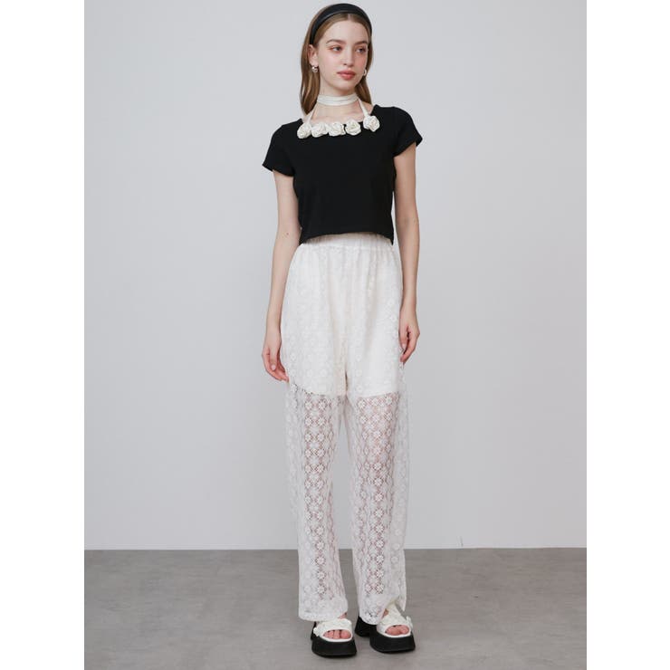 LACE LAYERED SKPT/レースレイヤードスカートパンツ | CALNAMUR | 詳細画像15 