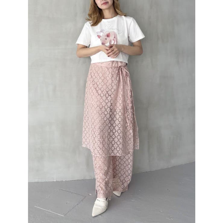LACE LAYERED SKPT/レースレイヤードスカートパンツ | CALNAMUR | 詳細画像18 