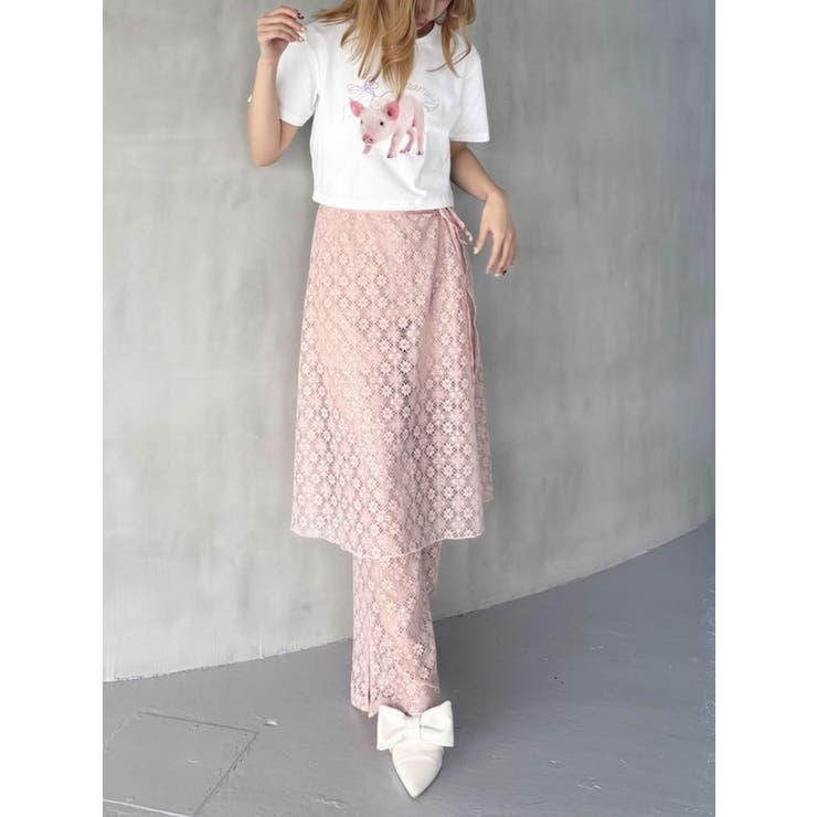 LACE LAYERED SKPT/レースレイヤードスカートパンツ | CALNAMUR | 詳細画像19 