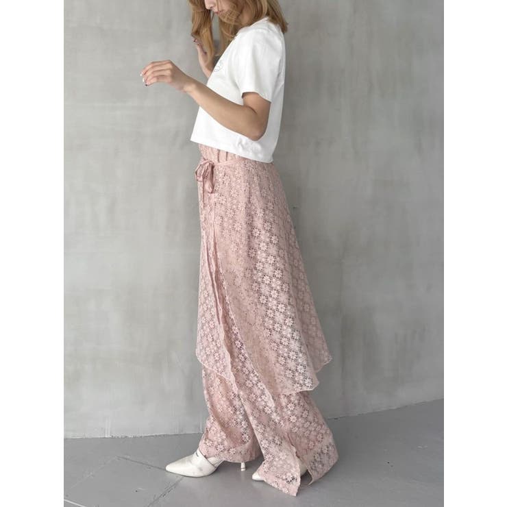 LACE LAYERED SKPT/レースレイヤードスカートパンツ | CALNAMUR | 詳細画像22 