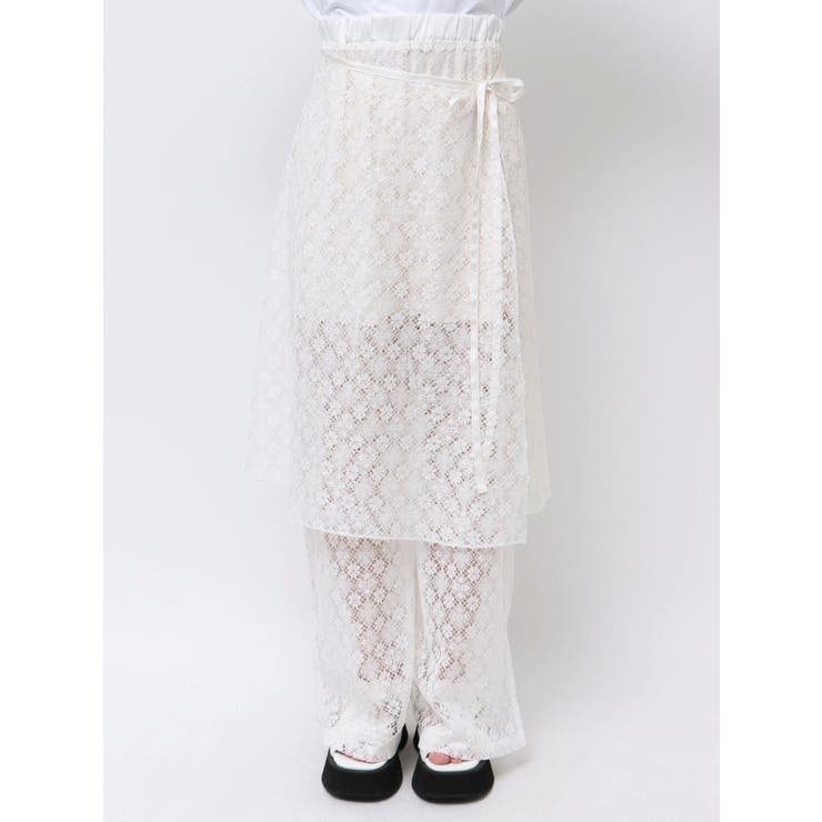 LACE LAYERED SKPT/レースレイヤードスカートパンツ | CALNAMUR | 詳細画像30 