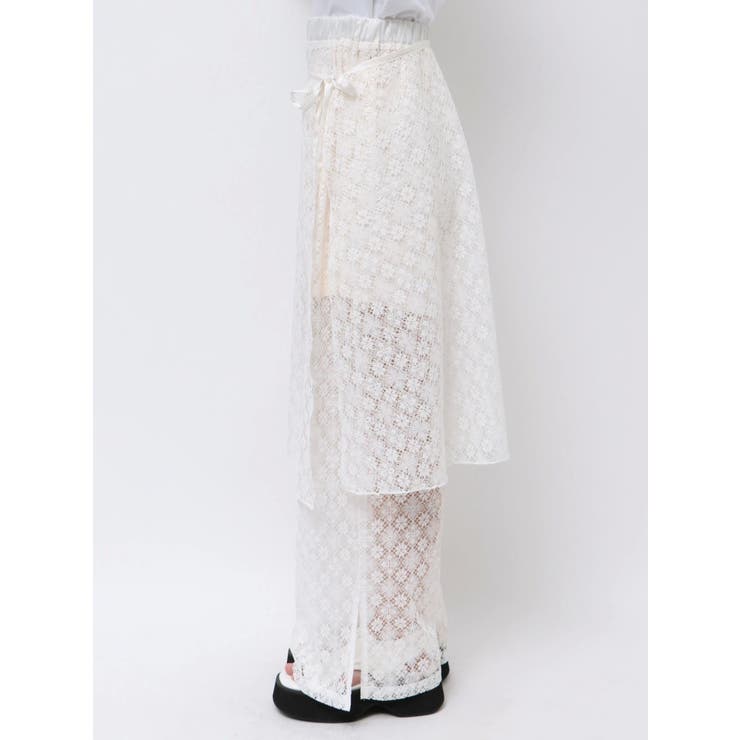 LACE LAYERED SKPT/レースレイヤードスカートパンツ | CALNAMUR | 詳細画像31 