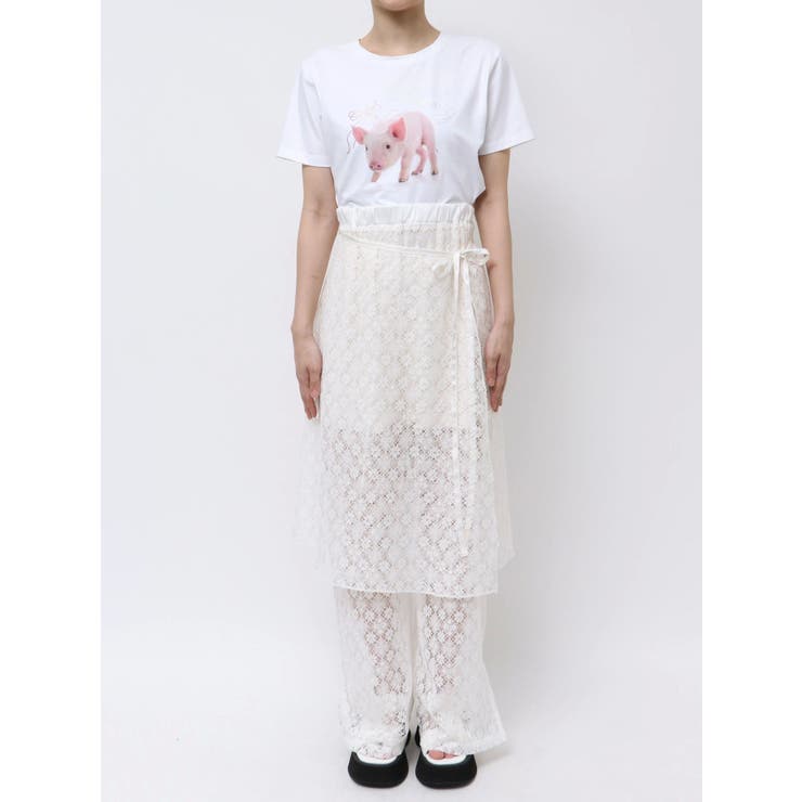 LACE LAYERED SKPT/レースレイヤードスカートパンツ | CALNAMUR | 詳細画像40 