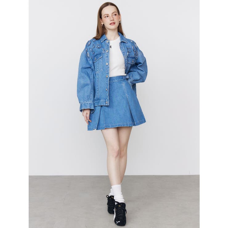 DENIM TUCK MINI SK/デニムタックミニスカート | CALNAMUR | 詳細画像2