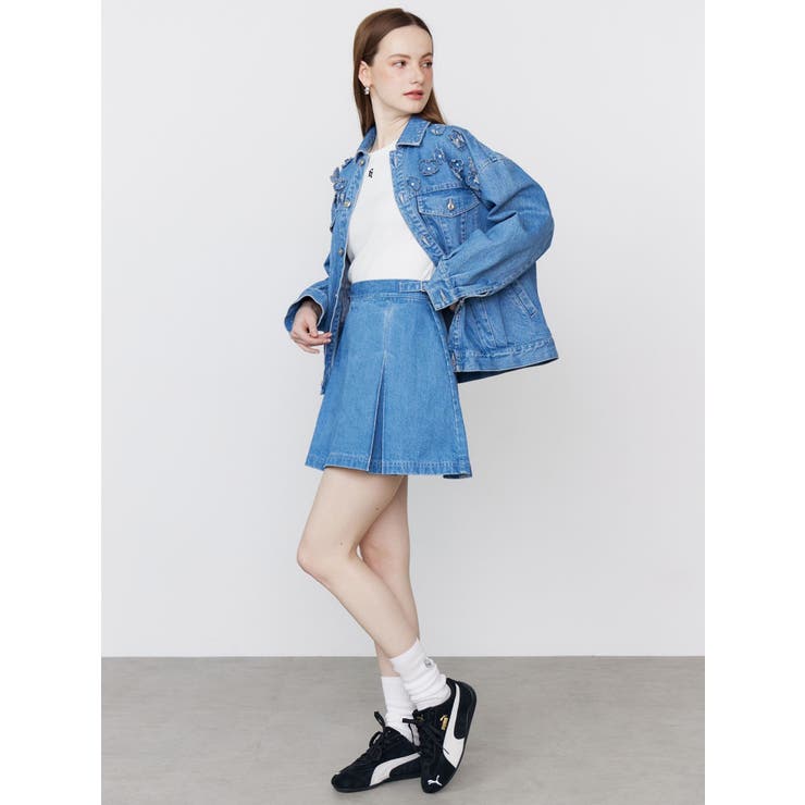 DENIM TUCK MINI SK/デニムタックミニスカート | CALNAMUR | 詳細画像8