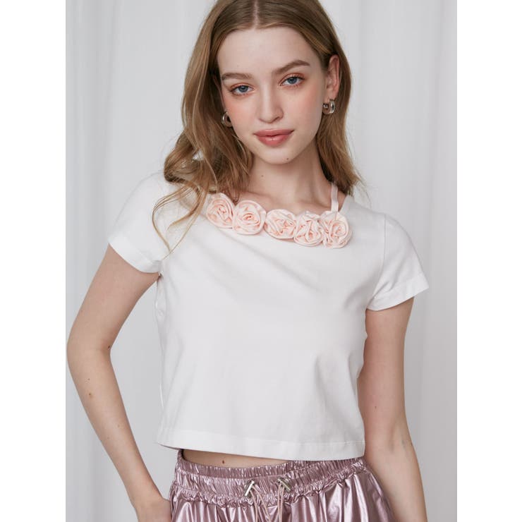 calnamur 3D ROSE TSHIRTS 3DローズTシャツ CALNAMUR tシャツ 3D ROSE TSHIRTS/3DローズTシャツ レディース