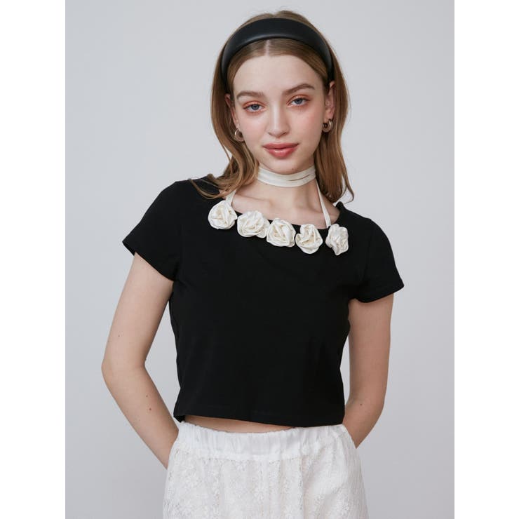 calnamur 3D ROSE TSHIRTS 3DローズTシャツ 3D ROSE TSHIRTS/3DローズTシャツ[品番：MKSW0062361]｜CALNAMUR
