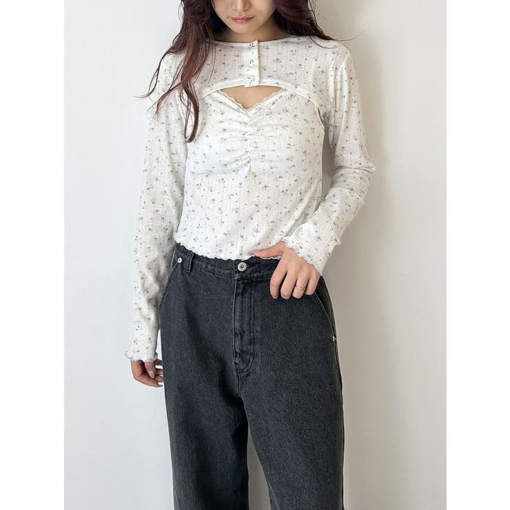 アイスブルー | PETIT FLOWER ENSEMBLE/小花柄アンサンブル | CALNAMUR