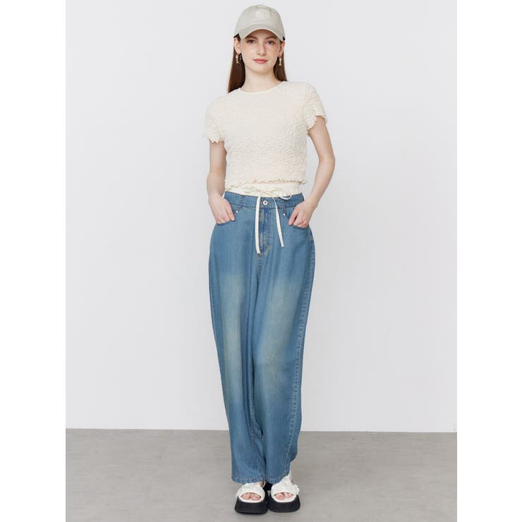 SHINY TEXTURE CROPPED[品番：MKSW0063081]｜CALNAMUR
