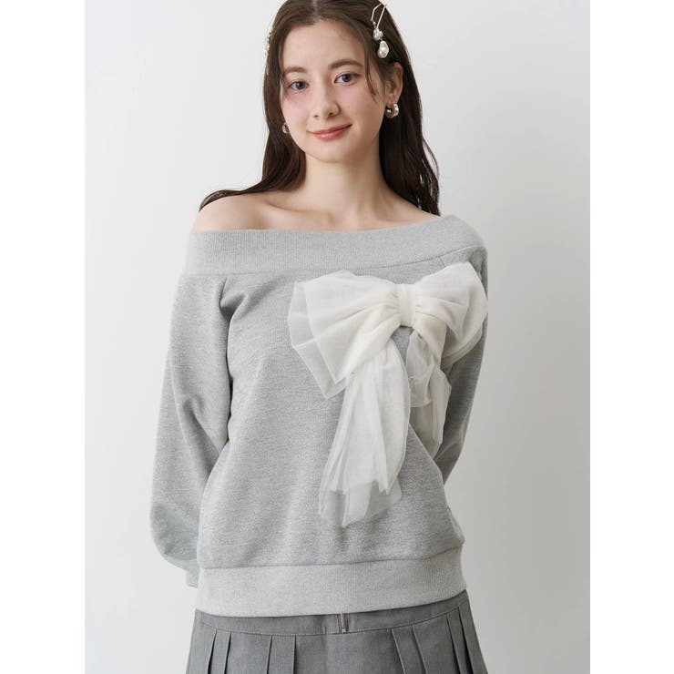 低価格 2WAY RIBBON SWEAT/2WAYリボンスウェット[品番：MKSW0064214 トップス